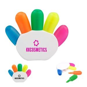 Hand-Shaped Five Color Highlighter