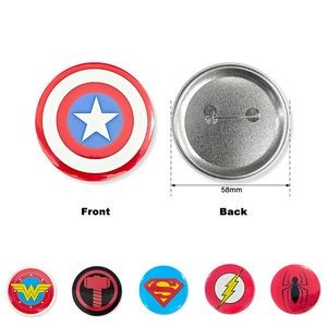 Full Color Round Button w/Safety Pin