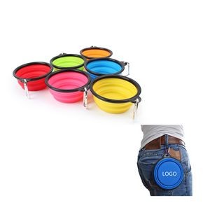 Silicone Collapsible Pet Bowl with Carabiner