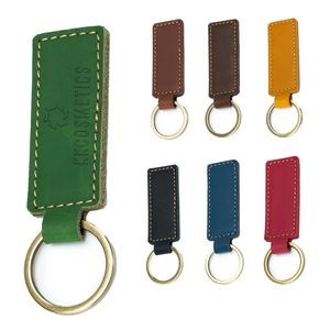 Premium PU Leather Rectangular Keychain