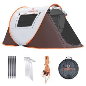 3-4 Person Pop Up Camping Tent w/ Double Doors