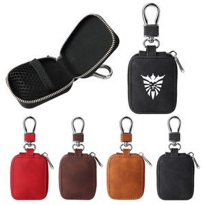 PU Leather Earbuds Case w/ Carabiner