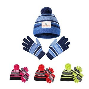 Winter Kids Hat Gloves Set
