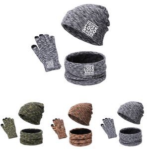 3 in 1 Heathered Knit Winter Set