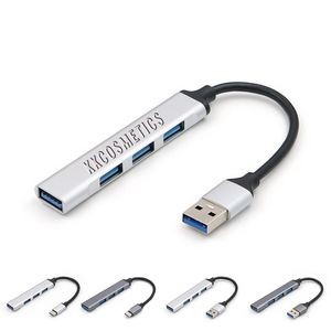USB C Hub 4-Port Type C Hub Adapter