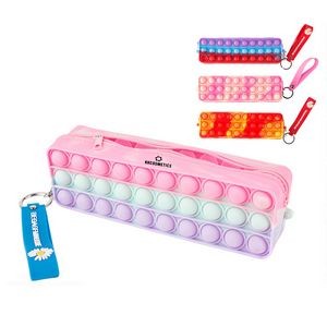 Large Capacity Push Rainbow Bubble Fidget Pencil Case Box