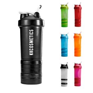 20OZ Protein Shaker Bottle with 2 Storages