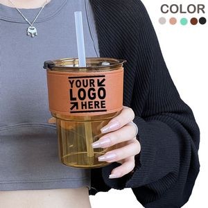 14OZ Customizable Bamboo-Shaped Plastic Cups With Sheath