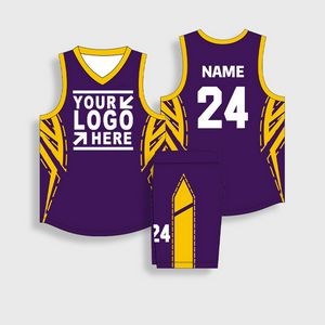 Multi-Color Customizable Men's Reversible Basketball Jerseys with Pant