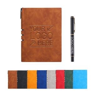 Soft PU Leather Notebook Journal w/ Pen Set