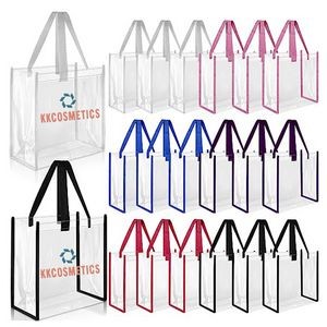 8'' x 8'' x 4'' Clear Reusable Waterproof PVC Tote Bag