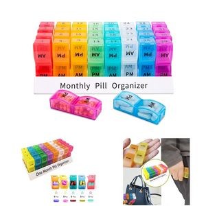 Rainbow Monthly Pill Case Organizer