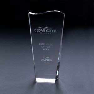7 3/4" Clear Wave Top Award