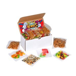 6 pack Sweet and Salty Snack Box with Label