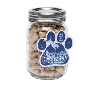 Pint Jar with Paw Magnet