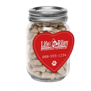 Pint Jar with Large Heart Magnet