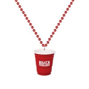 Red Cup Shot Glass on Beads