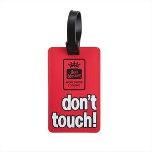 Don't Touch! Luggage Tag- Red