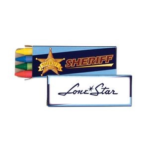 Sheriff 4 Pack Themed Crayons