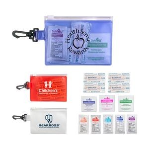 First Aid in Zip Close Pouch w/Carabiner