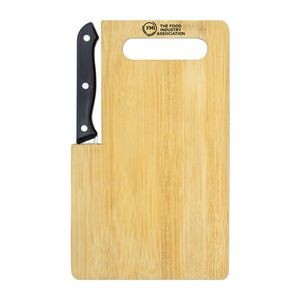 Bamboo Cutting Board w/Knife