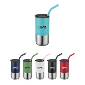 16 Oz. Double Wall Tumbler with Straw