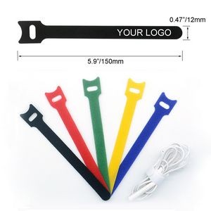 Reusable Hook and Loop Organizer Cable Cord Ties -0.47" x 5.90"