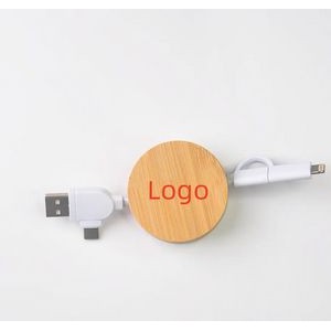 Grainy Charging Cable 3 in 1 Retractable Fast Charger Cord
