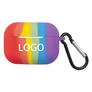 Rainbow Silicone AirPod Pro Case Earphone Cover with Keychain