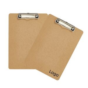 Hardboard Clipboards Brown ECO Friendly Clipboards with Low Profile Clip for Office School Classroom