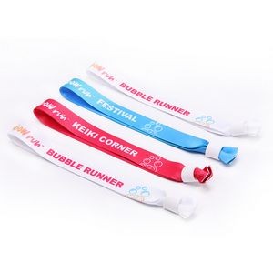 Adjustable Full Color Dye Sublimation One Time Use Fabric Wristband