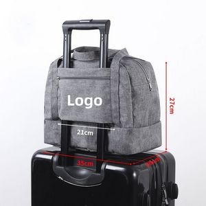 Large Capacity Carry On Hand Luggage Lightweight Travel Bag with Shoe Cabinet (Size:14*11*6 inch)