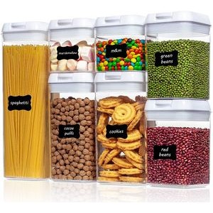 Airtight Food Storage Containers, Vtopmart 7 Pieces BPA Free Plastic Cereal Containers with lock