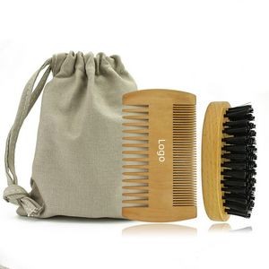 Beard Brush and Comb Set Travel Grooming Kit