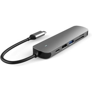 USB C Hub Multiport Adapter, 6 in 1 USB C to HDMI Multiport Adapter