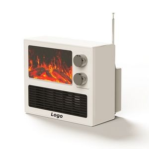 3D Dynamic Flame Retro Heater Silent Portable Heater