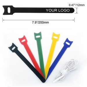 Reusable Hook and Loop Organizer Cable Cord Ties -0.47" x 7.90"
