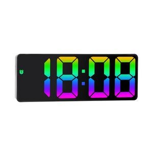 Colorful LED Digital Alarm Clock Large LED Screen Electronic Alarm Clock