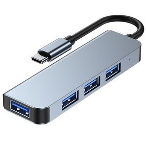 USB 3.0 Hub 4-Port USB Adapter Super-Speed 5Gbps Aluminum USB C Hub