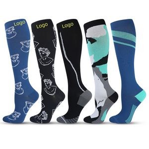 Compression Socks for Men and Women Knee-High Nurse Pregnant Running Medical and Travel Athletic