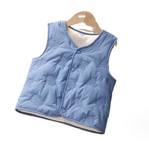 Solid Color Cotton Vest for Children