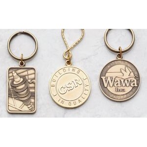 Die Struck Brass Key Tags (Up to 1 1/2")