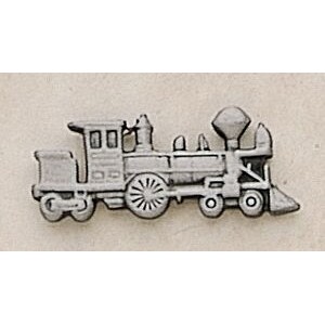 Train Engine w/ Coal Car Marken Design Cast Lapel Pin (Up to 1 1/4")