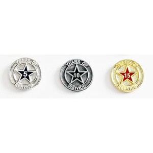 Years of Service Lapel Pins (1 Color Colorfill)