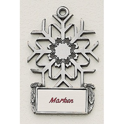 Marken Design Snowflake Cast Ornaments w/ Silk Screened Plate