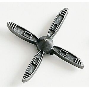 4 Blade Propeller Marken Design Cast Lapel Pin (Up to 1")