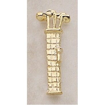 Golf Bag w/ Clubs Marken Design Cast Lapel Pin (Up to 1 1/4")