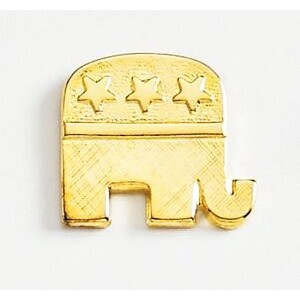 Republican Elephant Marken Design Cast Lapel Pin (Up to 5/8")