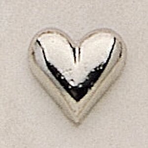 Puffed Heart Marken Design Cast Lapel Pin (Up to 5/8