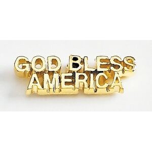 God Bless America Marken Design Cast Lapel Pin (Up to 1")